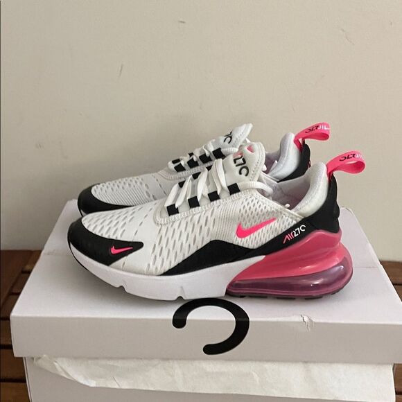 Nike Air Max 270 White/Hyper Pink USA Women Size 6/UK 3.5/EU 36.5(AH6789-127) - Picture 5 of 11